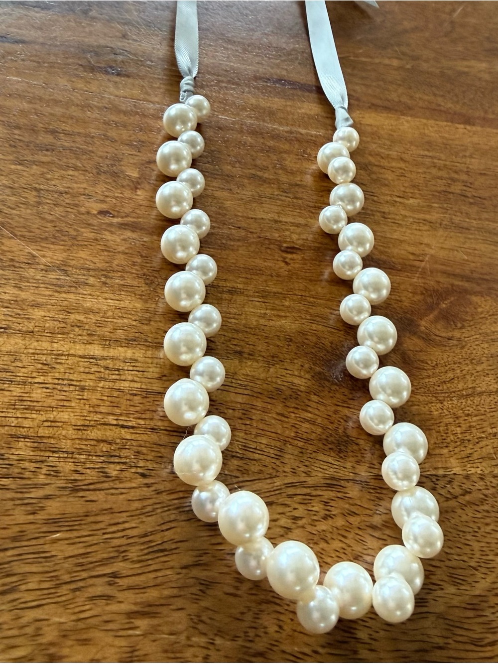 Faux pearl necklace
